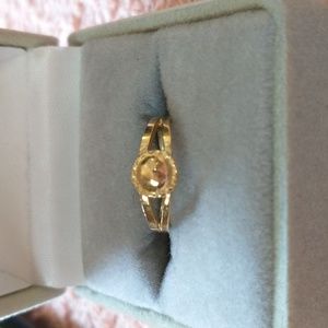 10k solid gold toe ring